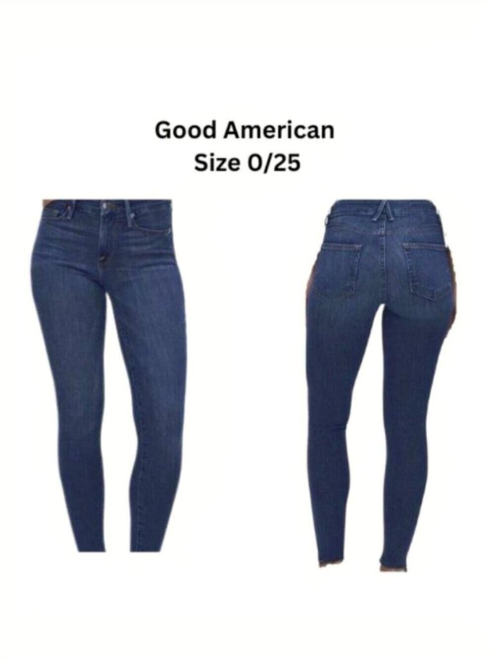 Good American size 0/25 "Good Legs" Skinny Dark Wash Denim